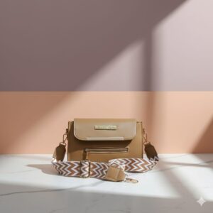 Tan Crossbody Bag with Strap