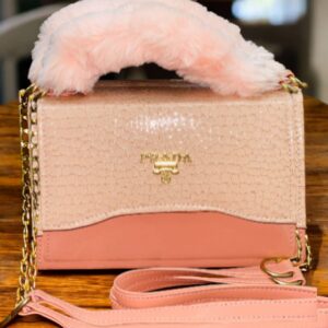 Stylish Pink Handbag with Chain Strap