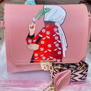 Pink Handbag with Hijab Design